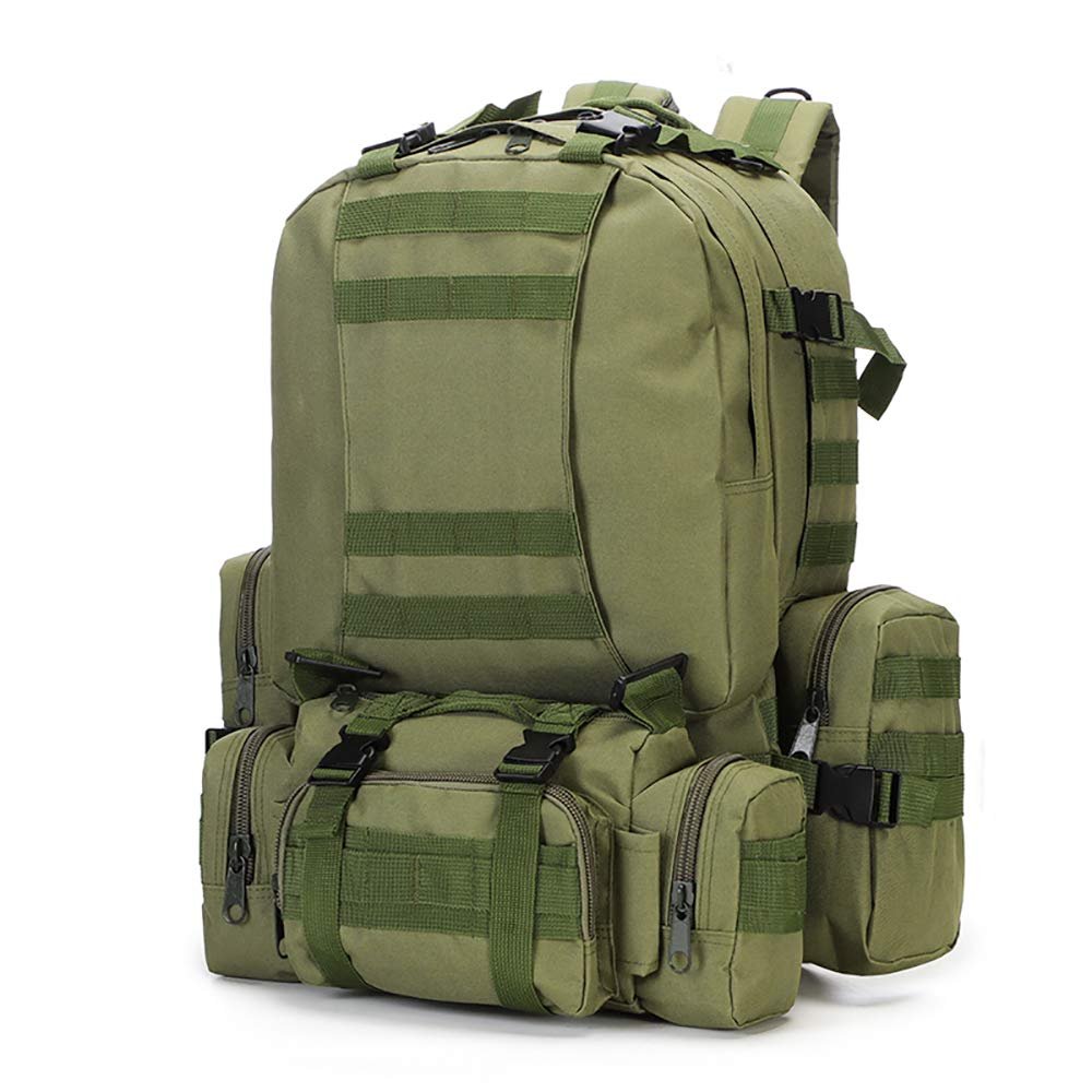 W WINTMING Military Tactical Backpack 45+10L Army 3 Day Assault Pack Molle Camping Hiking Rucksack Traveling Daypack