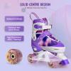 Gonex Roller Skates for Girls Kids Boys Women with All Light Up WheelsAdjustable Rollerskates for Beginners Toddler Youth, Gift for Indoor Outdoor view 3