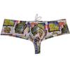 OROCOJUCO Men's Cheeky Boxer Thong Swimwear Board Surf Short Skimpy Trunks Contour Pouch Tangas Swimsuit Scrawl XL view 1