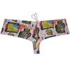 OROCOJUCO Men's Cheeky Boxer Thong Swimwear Board Surf Short Skimpy Trunks Contour Pouch Tangas Swimsuit Scrawl XL view 3