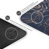 AGONA Navy Blue Gold Rose Peony Floral Yoga Mat Thick Non Slip Exercise Mat Portable Folding Fitness Workout Mat for Yoga Pilates Home Floor Exercises Children Playtime view 3