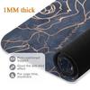 AGONA Navy Blue Gold Rose Peony Floral Yoga Mat Thick Non Slip Exercise Mat Portable Folding Fitness Workout Mat for Yoga Pilates Home Floor Exercises Children Playtime view 4