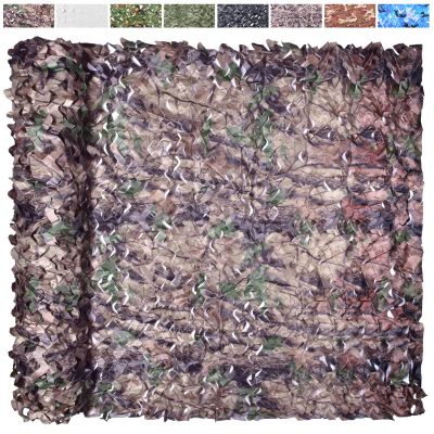 Yeacool Camouflage Netting Bulk Roll Burlap Camo Tarp Sunshade Net for Hunting Blind Outdoor Photography Dinosaur Birthday Theme Party Decoration (Camo Bionic Leaves, 49.2ftx4.9ft, 15m*1.5m)