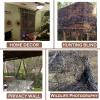 Yeacool Camouflage Netting Bulk Roll Burlap Camo Tarp Sunshade Net for Hunting Blind Outdoor Photography Dinosaur Birthday Theme Party Decoration (Camo Bionic Leaves, 49.2ftx4.9ft, 15m*1.5m) view 4