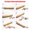 Ahomie Leather Jump Rope, Adjustable Skipping Jumping Ropes, with Rotary Bearing and Pure Wood Handles, for Gym & Home Fitness Workouts view 4