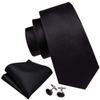 Barry.Wang Designer Classic Ties for Men Set Formal Pocket Square Cufflink Check Plaid view 3