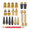 21PCS Brass Presta Schrader Valve Adapter Tools, Ball Pump Needle, Bike Tire Pump Accessories Fit for Gym Balloon Toy view 1