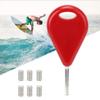 Alomejor Fin Key Keychain Design Surf Board Fin Key Fin Replacement Part with 6pcs Grub Screws for Surfboard(RED) view 1