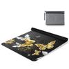 AGONA Gold White Butterflies Black Yoga Mat Thick Non Slip Exercise Mat Portable Travel Yoga Mat Folding Fitness Workout Mat for Yoga Pilates Home Floor Exercises Children Playtime view 1