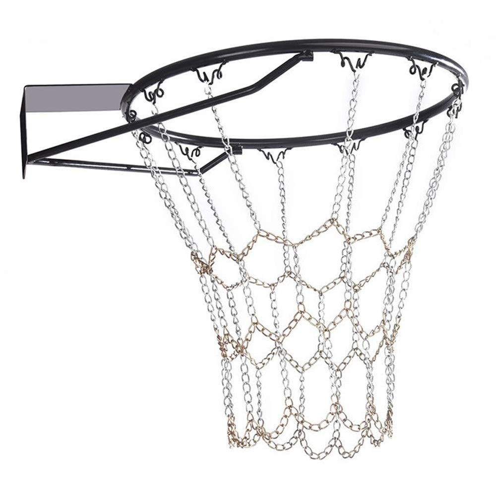 Heavy Duty Galvanized Steel Chain Basketball Net, Durable Heavy Duty Anti-rust Indoor and Outdoor Sporting Goods Basketball Net or Most Standard Hoops