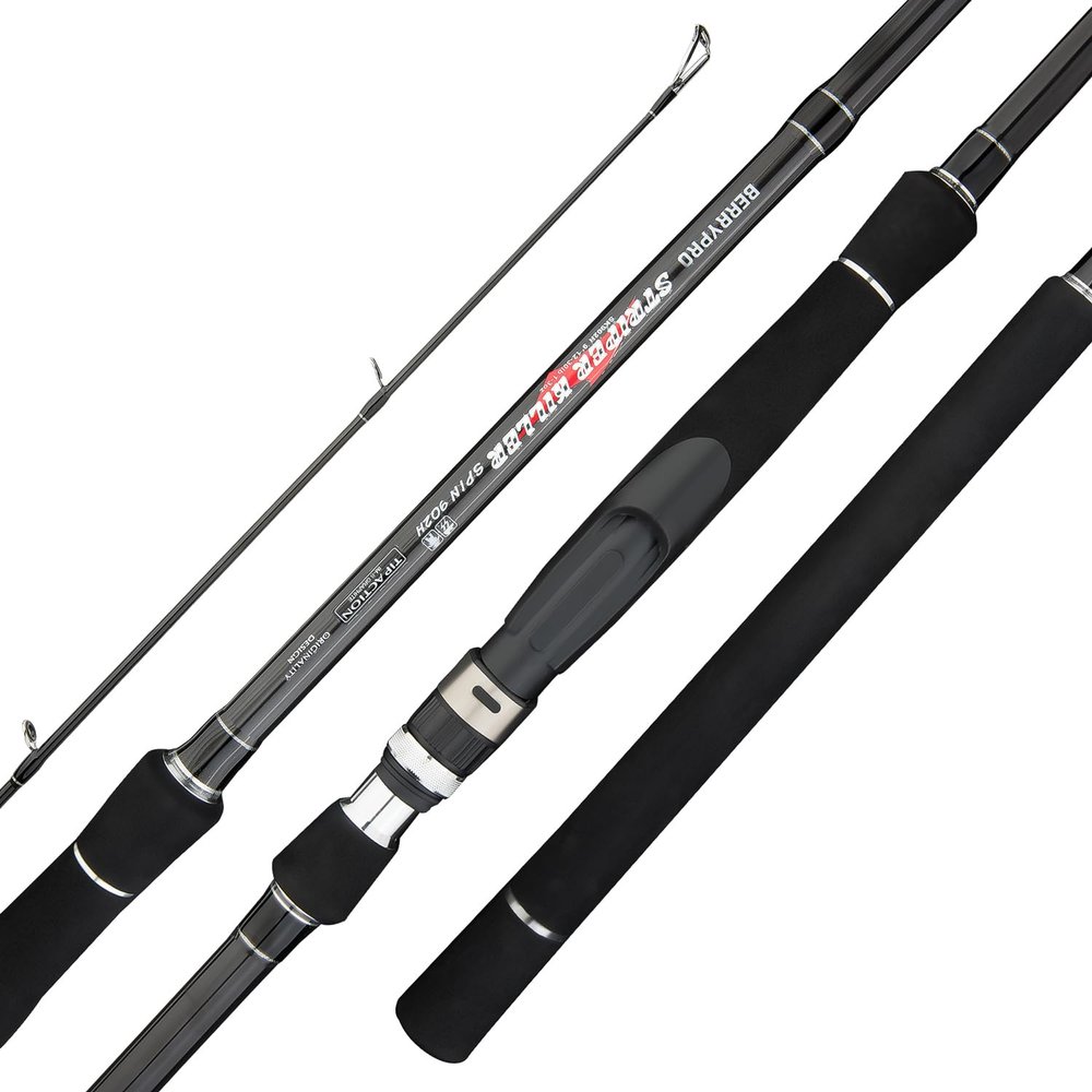 BERRYPRO Light Surf Spinning Rod Striper Fishing Rod Striped Bass Surf Rod (9'/9'6'') (9'-Medium (10-20lbs))
