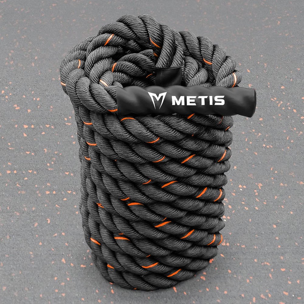 FORZA 30ft, 40ft and 50ft Battle Rope  1.5ft & 2-inch-Thick, Premium Quality Weighted Gym Rope for Fitness, Strength Training, Crossfit and More (30ft, 2 inch)