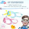 Seago Swim Goggles 2 Pack Anti-Fog Anti-UV Wide View Swimming Goggles for Kids 3-14 view 4
