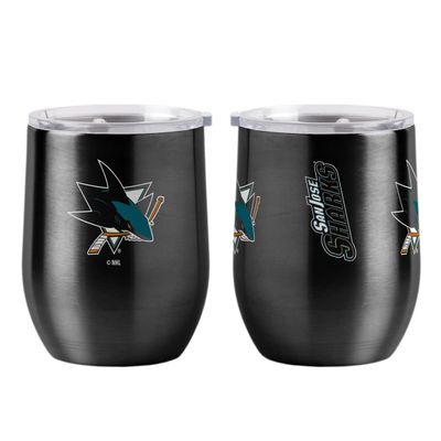 Boelter Brands NHL San Jose Sharks Drink Tumbler Steel 16 Curved, Team Colors, One Size