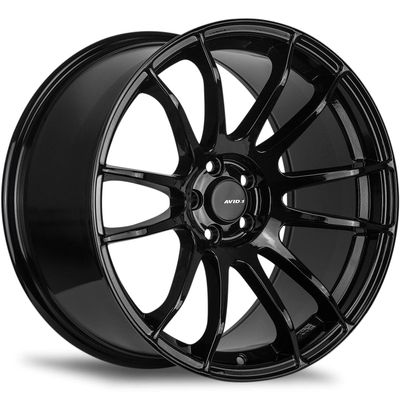 AVID.1 AV-20 Gloss Black 18x9.5 Custom Wheel 5x4.5 Bolt Pattern with +38 Offset Lightweight Performance Alloy Wheel Aggressive Street Style & Track-Ready Car Accessories
