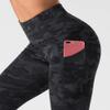 Dragon Fit High Waist Yoga Leggings with 3 Pockets,Tummy Control Workout Running 4 Way Stretch Yoga Pants (Medium, Capri29-Black&Grey Camo) view 2