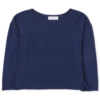 The Children's Place,Long Sleeve Fashion Top,Milky Way,XS (4)