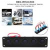 5 Gang Rocker Switch Panel 12V-24V On-Off Toggle Switches Panel with Pre-Wired for Car Vehicle Trailer Truck SUV Yacht Marine Boat RV Ship Rocker Switches view 2