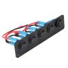 5 Gang Rocker Switch Panel 12V-24V On-Off Toggle Switches Panel with Pre-Wired for Car Vehicle Trailer Truck SUV Yacht Marine Boat RV Ship Rocker Switches view 4
