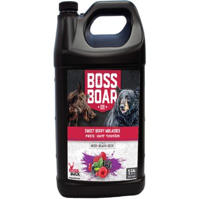 BOSS Buck Boss Boar Sauce Sweet Berry Molasses Attractant, Fast-Acting Powerful 1-Gallon Liquid Mineral Attractant for Hogs, Bears, Deer