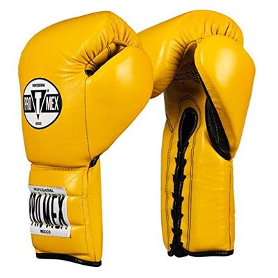 Pro-Mex Pro Lace Training Gloves V 3.0, Yellow, 16 oz