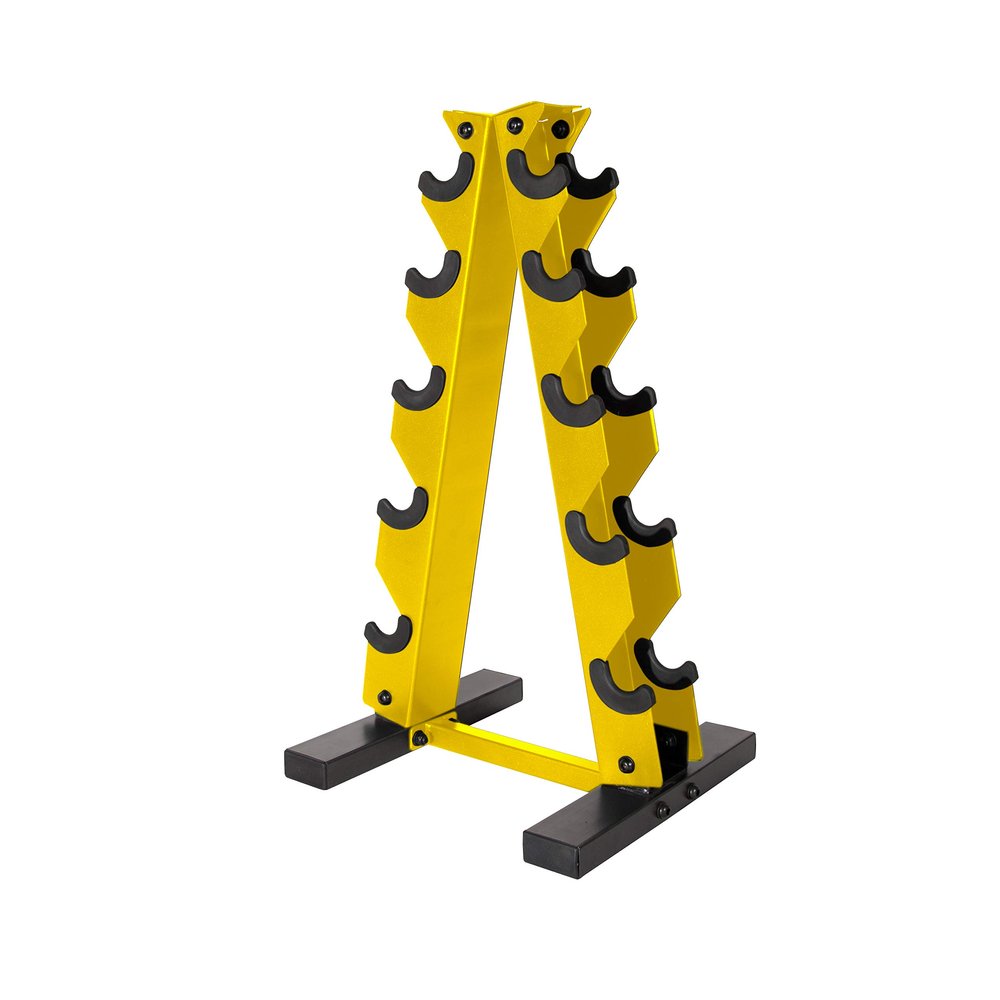 CAP A-Frame Dumbbell Hand Weight Vertical Storage Rack - Yellow