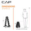 CAP A-Frame Dumbbell Hand Weight Vertical Storage Rack - Red view 4
