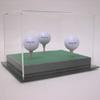 Collectible Supplies Deluxe Acrylic Triple Golf Ball Display Case Holder with Tees view 1