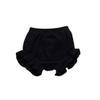 3PC Shorts Set Newborn Baby Girls Boys PP Pants Cotton Linen Blend Cute Floral Bloomers Triangle Shorts (B Black+Pink+Khaki, 6-12 Months) view 3