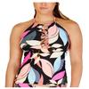 Hula Honey Juniors Printed Halter Tankini Top (X-Small) view 1