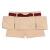 Nautica Girl's School Uniform Pleated Pull-on Scooter Skirt With Undershorts, Knit Waistband, Khaki/Striped Belt, 18 Plus view 2