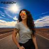 FEISEDY Shield Sport 80s Sunglasses Men Women Flat Top Mirrored Siamese Ski Goggles Stylish Rainbow B2602 view 3