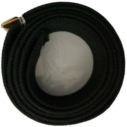 Navy Black Belt with Gold Tip 45" X 1 1/4"