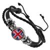 Happyyami Soccer Bracelet for Men Women National Flag Weaving Leather Bangle Adjustable Sports Fan Jewelry view 1