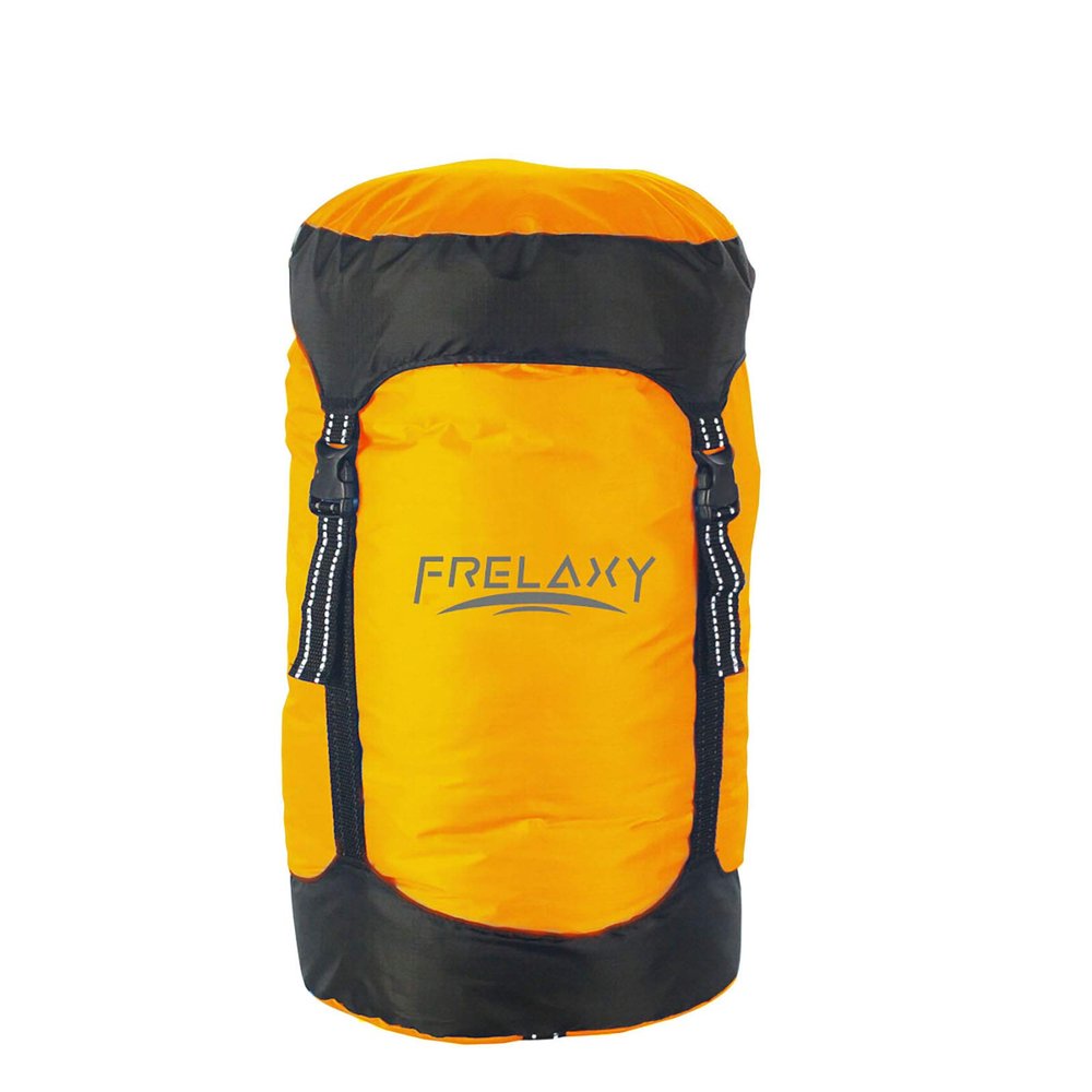 Frelaxy Compression Sack, 40% More Storage! Compression Stuff Sack, Water-Resistant & Ultralight Sleeping Bag Stuff Sack - Space Saving Gear for Camping, Traveling, Backpacking(Orange, Small)