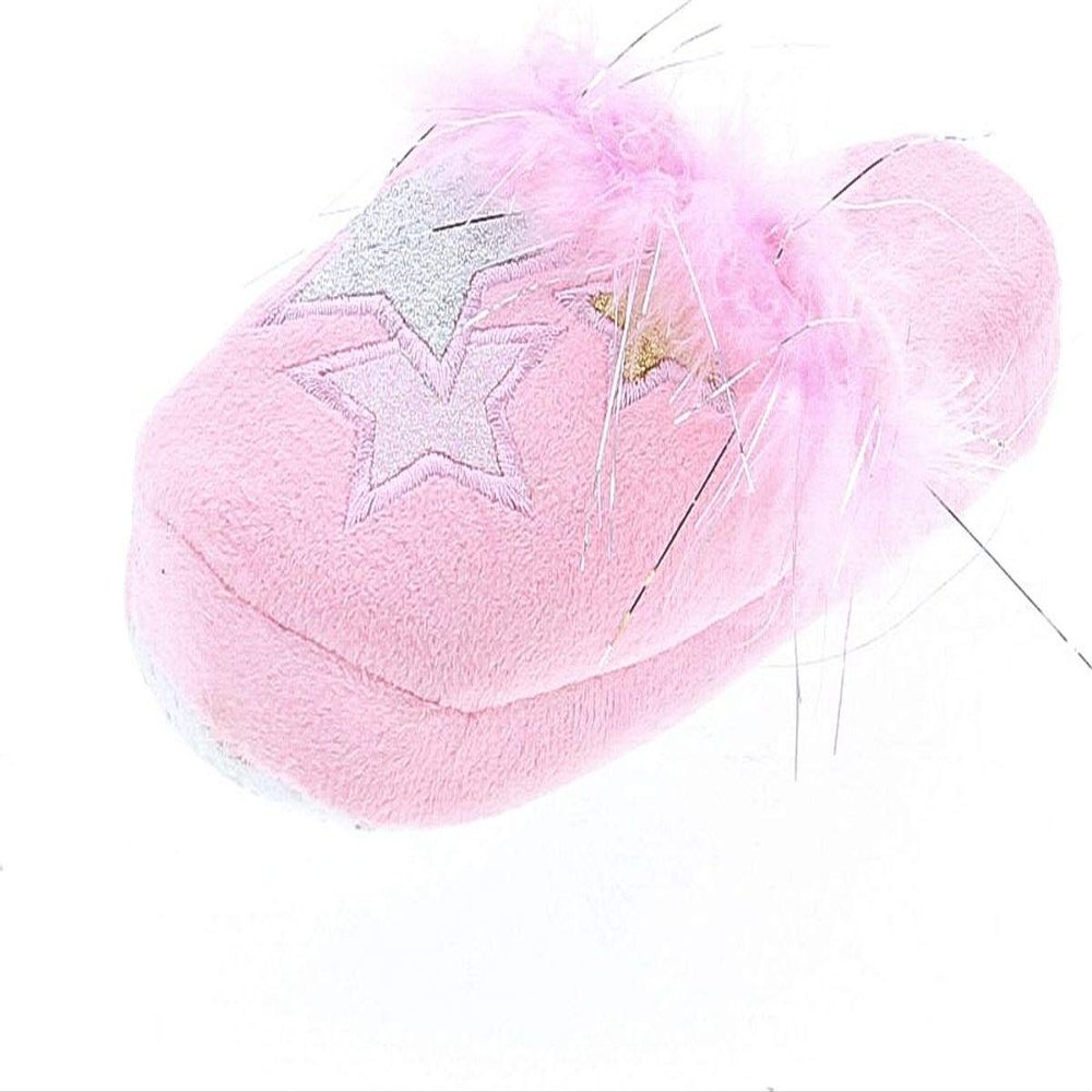 Static Footwear Girls Fashion Slip On Comfy Warm House Slippers,Light Pink,2/3