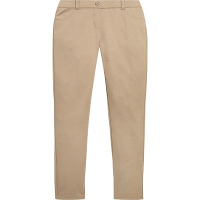 Nautica Girls School Uniform Skinny Pants, Elasticized Waistband with Button Closure, Functional Pockets & Stretch Twill Material Leggings, Khaki, 18 Plus