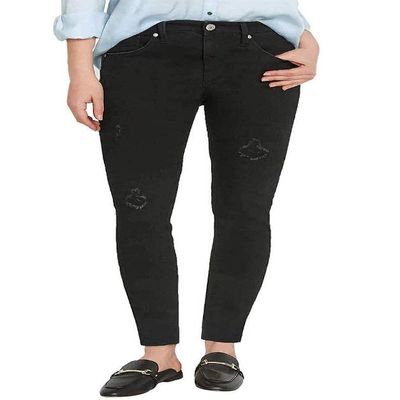 BUFFALO David Bitton Ladies' Jess Rip and Repair Jean, Black, 4/27