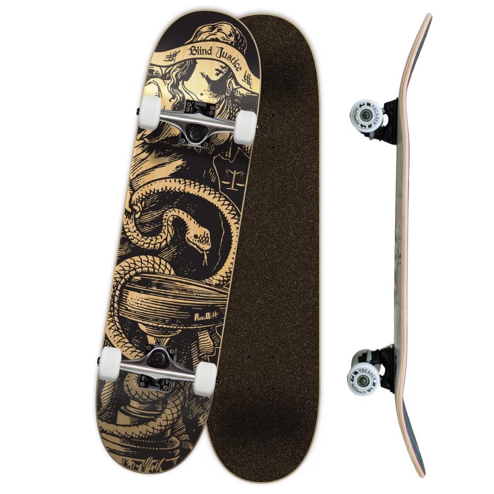 Yocaher Complete 31" x 7.75" Skateboards w/Premium Skateboard Grip Tape, Pro Aluminum Alloy Truck, ABEC-9 Bearing, 54mm Wheels