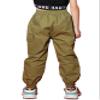 Rolanko Girls Cargo Pants Jogger Trousers with Pocket Street wear Kids Running Pants Clothing (ArmyGreen, 6-7) view 4
