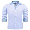 J.VER Mens Dress Shirts Stretch Wrinkle Free Button Down Shirt Business Casual Long Sleeve Stylish Tops for Wedding Party Prom Blue Blue Small view 1