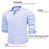 J.VER Mens Dress Shirts Stretch Wrinkle Free Button Down Shirt Business Casual Long Sleeve Stylish Tops for Wedding Party Prom Blue Blue Small view 3