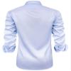 J.VER Mens Dress Shirts Stretch Wrinkle Free Button Down Shirt Business Casual Long Sleeve Stylish Tops for Wedding Party Prom Blue Blue Small view 4
