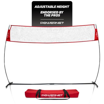 PowerNet Warm Up Net, Portable Volleyball Net for Backyard Games & Training, Indoor Outdoor Volleyball Practice Equipment, Foldable One Piece Quick Setup Frame