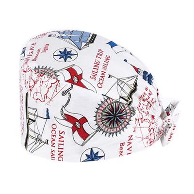 Adjustable Tie Back Surgical Operating Room Scrub Cap with Sweatband for Nurse/Doctor, N-15