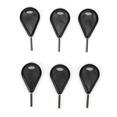 Alomejor 6 Pcs Surfboard Fin Key Universal Surfboard Fin Hex Key Surfing Board Surfboard Fin Key Spare Replacement Kit (Black)