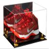Better Display Cases Versatile Acrylic Display Case - Large Rectangle Box with Mirror, Yellow Risers and Black Base 15.25" x 12" x 9" (V13) view 1