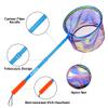 PLUSINNO Kids Fishing Net, Landing Net with Carbon Fiber Telescopic Pole Handle and Ultralight Aluminum Alloy Ring, Catch and Release Butterfly Net for Kids 2 Pack view 3