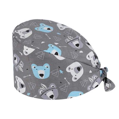 Adjustable Tie Back Surgical Operating Room Scrub Cap with Sweatband for Nurse/Doctor, N-10