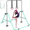 FBSPORT Gymnastics Bar for Kids with Rings,Adjustable Height Gymnastic Horizontal Bars Junior Training Bar Children Folding Training Monkey Bars for Home Using view 1